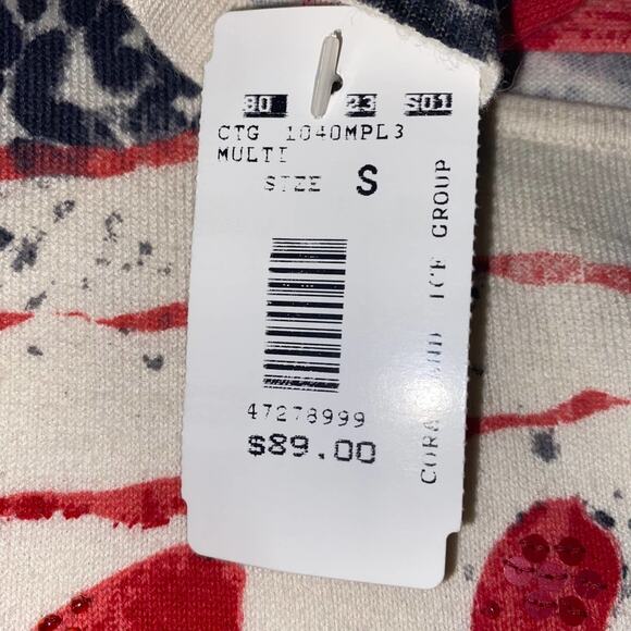 DRAPER'S & DAMON'S White Black Vintage 00s Floral 3/4 Sleeve Blouse - Picture 4 of 6